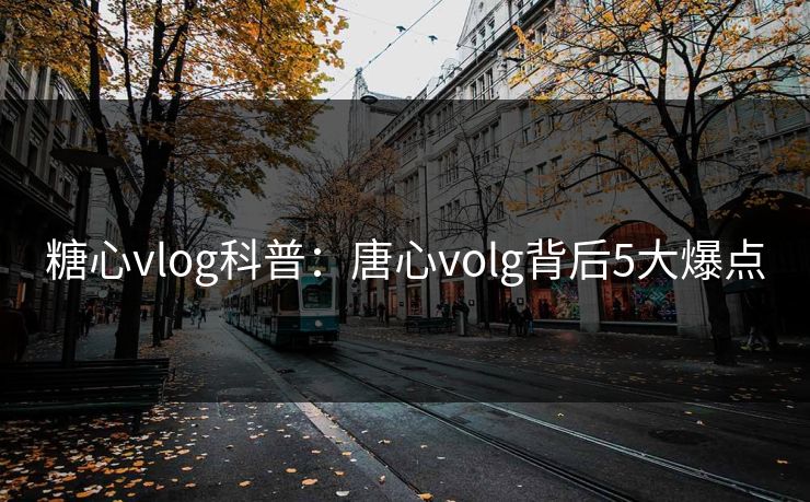 糖心vlog科普：唐心volg背后5大爆点