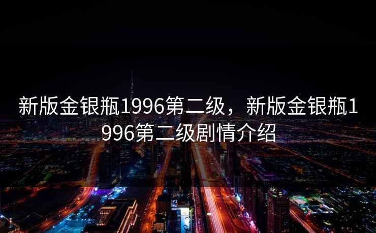 新版金银瓶1996第二级，新版金银瓶1996第二级剧情介绍